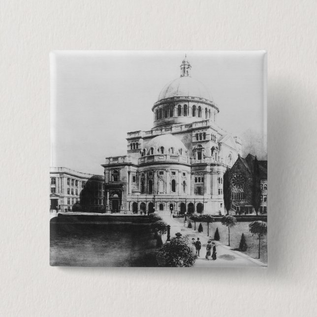 The First Church of Christ, Scientist in Boston Pinback Button (Front)
