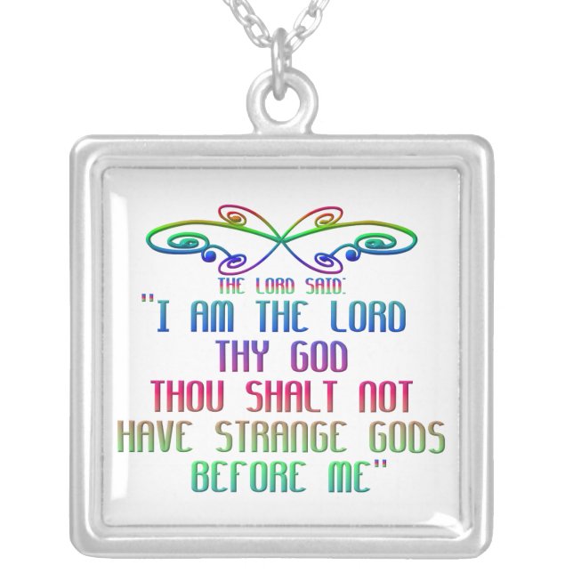"The First Commandment" Necklace (Front)