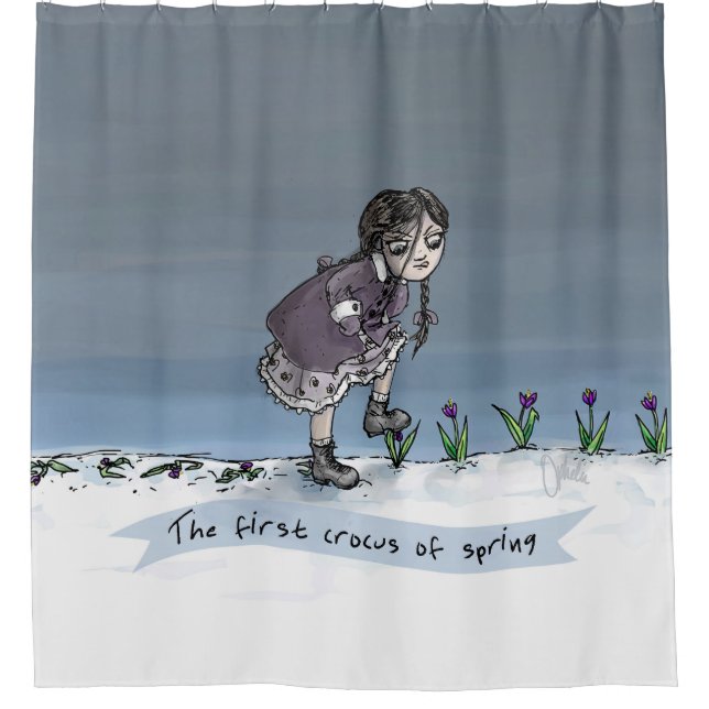 The First Crocus Of Spring Shower Curtain (Front)