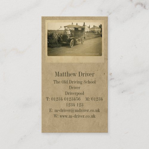 The First Driving Lesson Standard Business Card