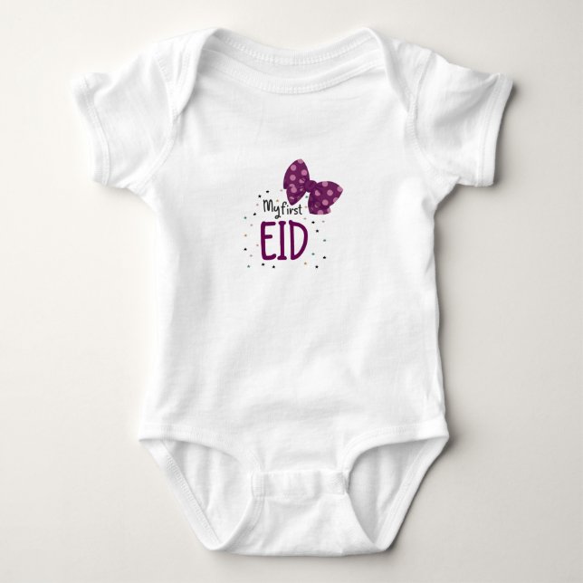 The first eid with my mom and dad baby bodysuit (Front)
