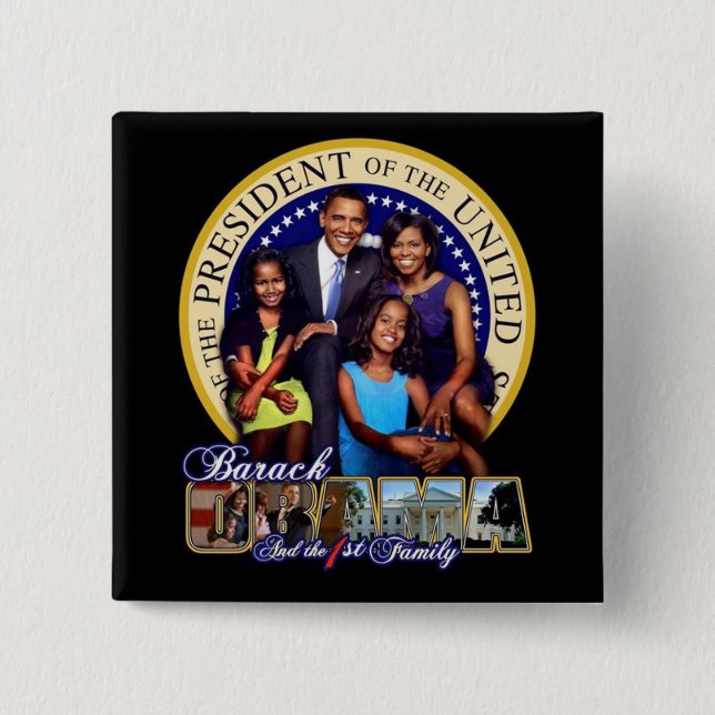 The First Family Obama's Pinback Button (Front)