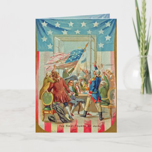 The First Fourth Of July Vintage Greeting Card