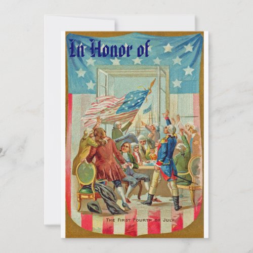 The First Fourth Of July Vintage Invitation