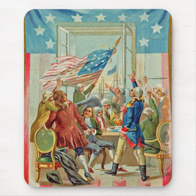 The First Fourth Of July Vintage Mousepad (Front)