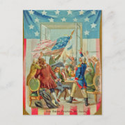 The First Fourth Of July Vintage Postcard