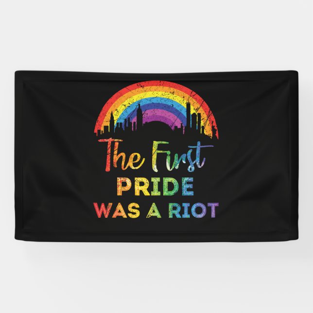 The First Gay Pride Was a Riot LGBT Banner (Horizontal)