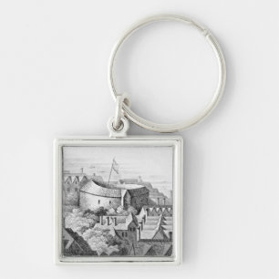 The First Globe Theatre or Rose Theatre Keychain