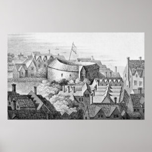 The First Globe Theatre or Rose Theatre Poster