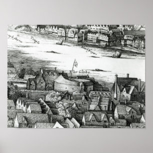 The First Globe Theatre or Rose Theatre Poster