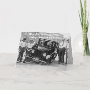 The First Horseless Carriage Card