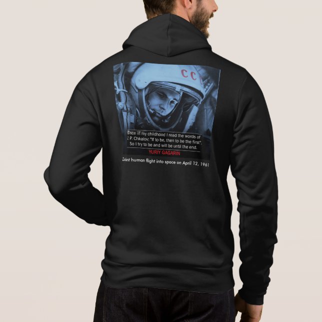The first human flight into space on April 12, 196 Hoodie (Back)