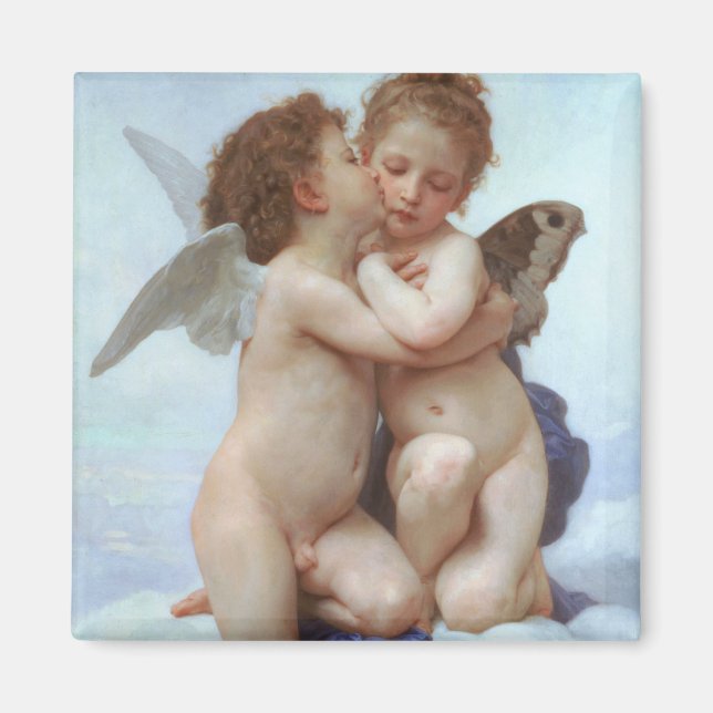 The First Kiss, Amor and Psyche, Bouguereau Magnet (Front)