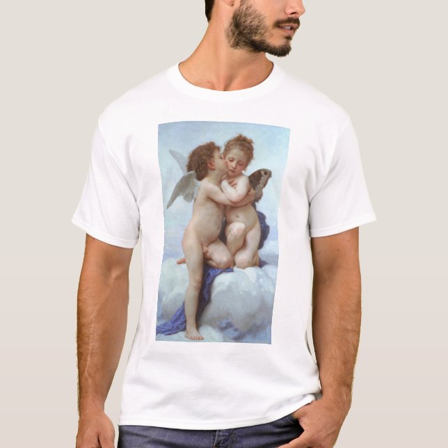 The First Kiss, Amor and Psyche, Bouguereau T-Shirt (Front)