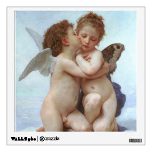 The First Kiss, Amor and Psyche, Bouguereau Wall Decal