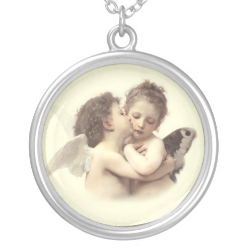 The First Kiss Vintage Silver Plated Necklace