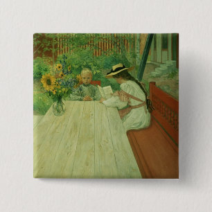 The First Lesson, 1903 Pinback Button