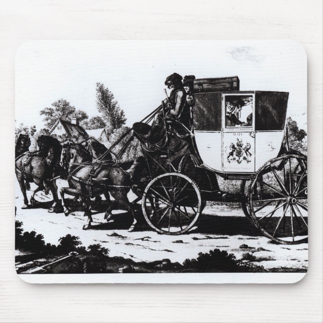 The First Mail Coach, 1784 Mouse Pad (Front)