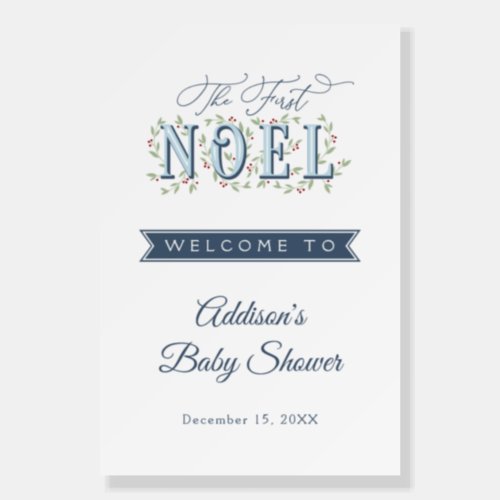 The First Noel Boy Christmas Baby Shower Foam Board