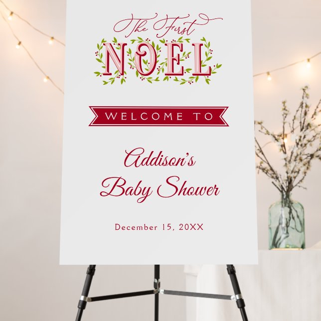 The First Noel Boy Christmas Baby Shower Foam Board (In Situ (Stand))