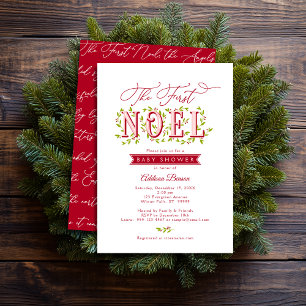 The First Noel Christmas Baby Shower Invitation
