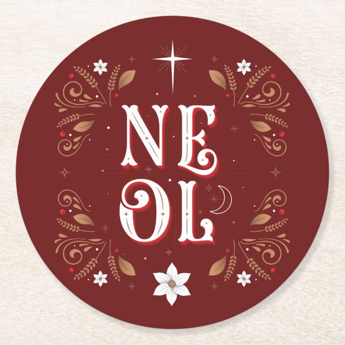 The First Noel Christmas Paper Coasters Zazzle Com