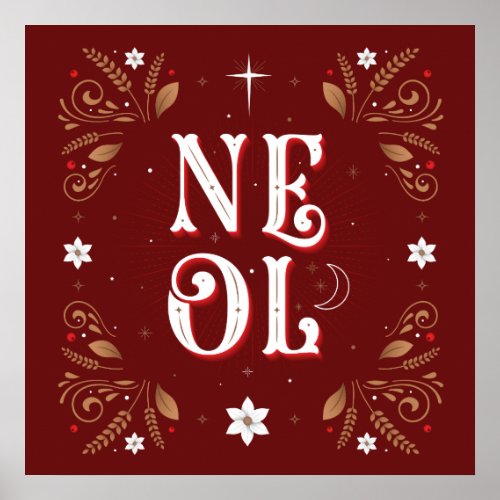 The First Noel Christmas Poster 24x24