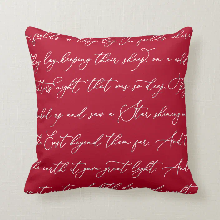 Download The First Noel Lyrics Calligraphy Svg Christmas Throw Pillow Zazzle Com