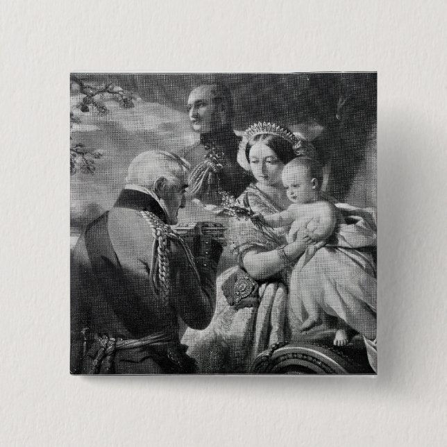 The First of May 1851, engraved by Werner Pinback Button (Front)