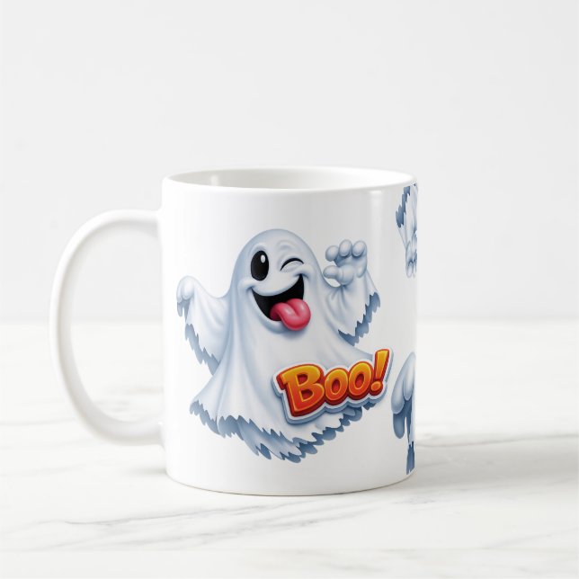 The first of the "Pufferton Spookles" Series  Coffee Mug (Left)