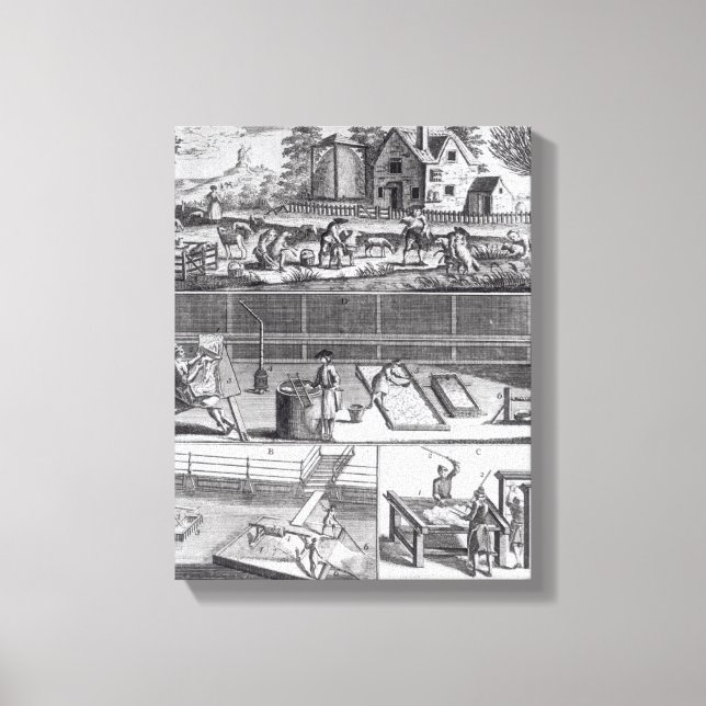 The First Plate of the Woollen Manufacture Canvas Print (Front)