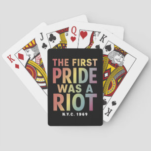 The First Pride Was A Riot LGBT Gay Ally Rainbow Poker Cards