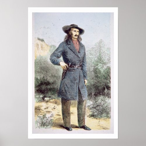The first published picture of Wild Bill Hickok Poster