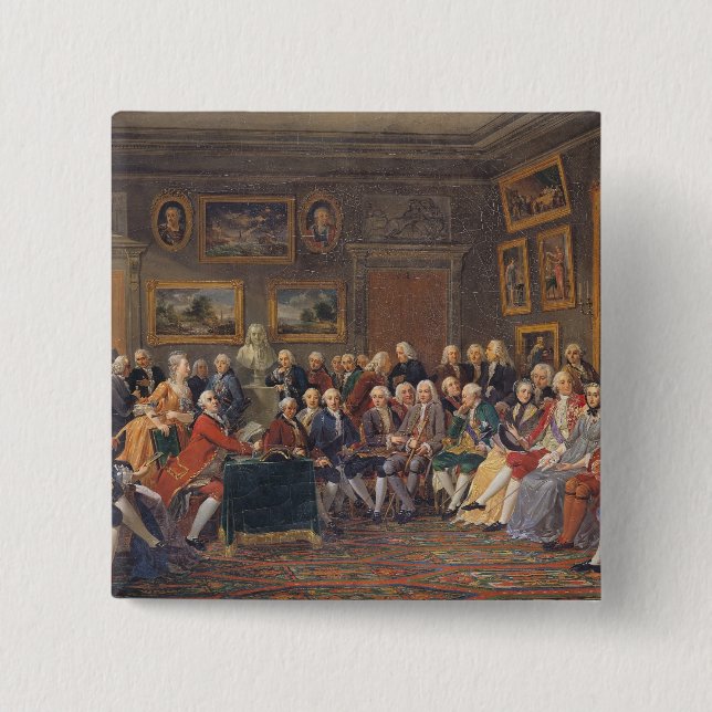 The First Reading at Mme Pinback Button (Front)