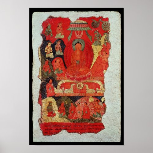 The First Sermon of Buddha Poster