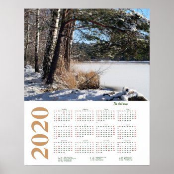 The First Snow Calendar 2020 Poster by Stangrit at Zazzle