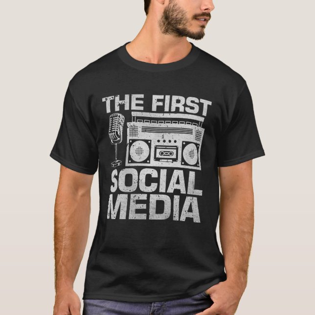 The First Social Media Ham Radio Amateur Radio Ope T-Shirt (Front)