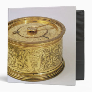 The first spring driven clock with fusee, 1525 3 ring binder