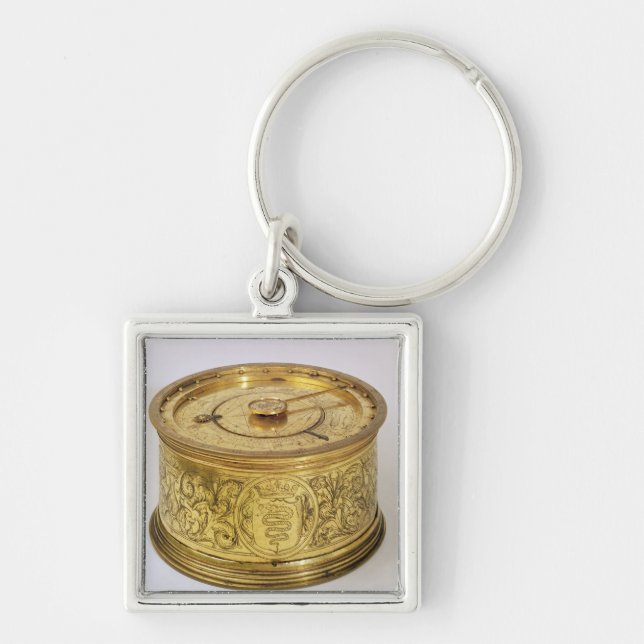 The first spring driven clock with fusee, 1525 keychain (Front)