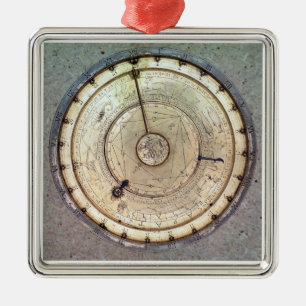 The first spring driven clock with fusee, view of metal ornament