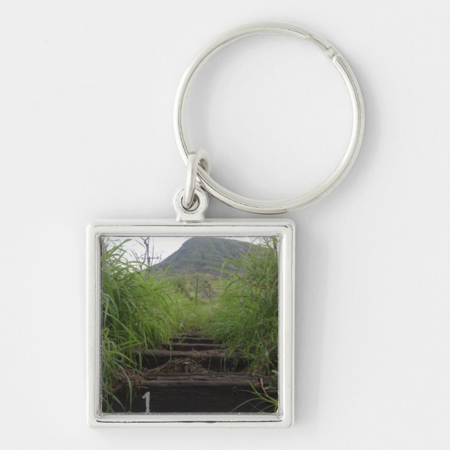 The first step invites hikers up Koko Crater Keychain (Front)