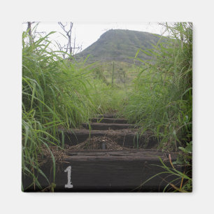 The first step invites hikers up Koko Crater Magnet