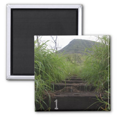 The first step invites hikers up Koko Crater Magnet