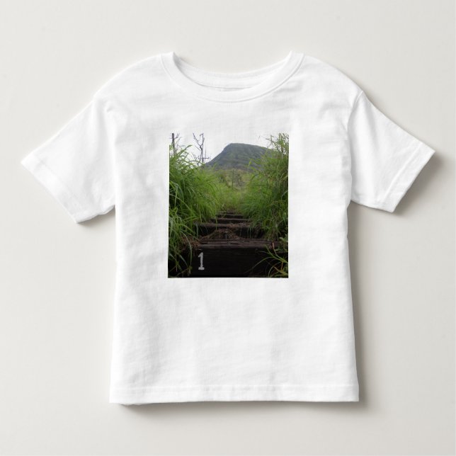 The first step invites hikers up Koko Crater Toddler T-shirt (Front)