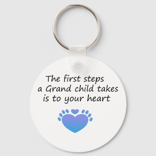 The First Steps Unique Grandchild Keychain