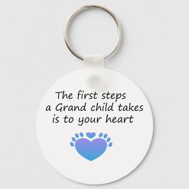 The First Steps Unique Grandchild Keychain (Front)