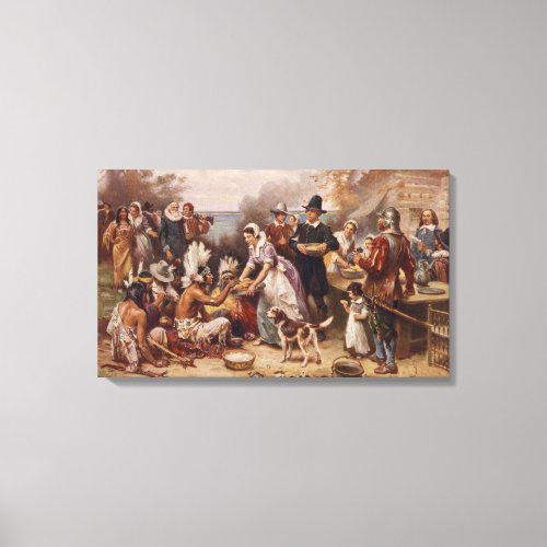 The first Thanksgiving 1621  c1932 Canvas Print