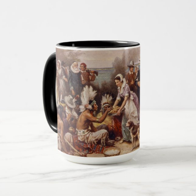 The first Thanksgiving 1621 | c.1932 Mug (Front Left)
