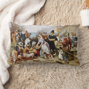 The First Thanksgiving, 1621, Lumbar Pillow