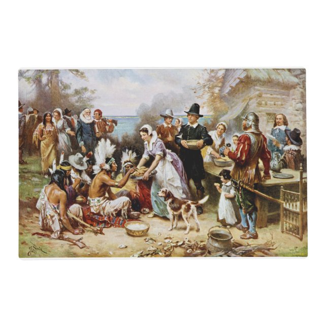 The First Thanksgiving, 1621, Placemat (Front)